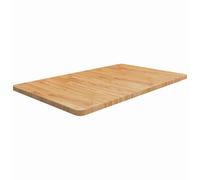 vidaXL Encimera baño madera maciza tratada marrón claro 100x60x2,5 cm