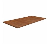 vidaXL Encimera baño madera maciza tratada marrón oscuro 100x50x1,5 cm