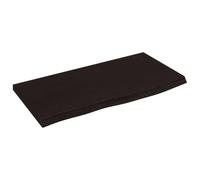 vidaXL Encimera de baño Tablero para mueble 60x30x2 cm Madera maciza tratada Marrón oscuro