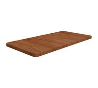vidaXL Encimera baño madera maciza tratada marrón oscuro 80x40x2,5 cm
