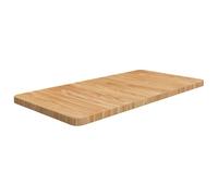 vidaXL Encimera de Baño Lavabo Tablero Superficie Tocador Mesa Centro Mesita Cocina Comedor Salón Sala de Estar Madera Maciza Tratada Marrón Claro