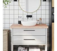 vidaXL Encimera de baño madera maciza de haya 100x50x4 cm