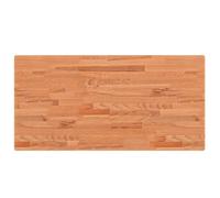 vidaXL Encimera de baño Tablero de lavabo Madera maciza de haya 100x50x4 cm