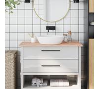 vidaXL Encimera de baño madera maciza de haya 100x60x1,5 cm