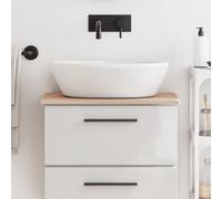 vidaXL Encimera de baño madera maciza de haya 60x40x1,5 cm