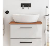 vidaXL Encimera de baño madera maciza de haya 60x40x1,5 cm
