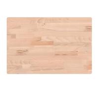 vidaXL Encimera de baño, tablero de lavabo en madera maciza de haya 60x40x1,5 cm