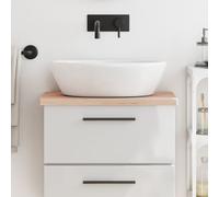 vidaXL Encimera de baño madera maciza de haya 60x40x2,5 cm