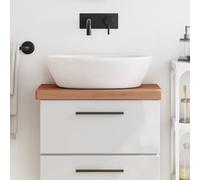 vidaXL Encimera de baño madera maciza de haya 60x40x4 cm