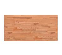 vidaXL Encimera de baño madera maciza de haya 80x40x1,5 cm Marrón