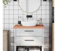 vidaXL Encimera de baño madera maciza de haya 80x40x4 cm