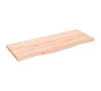 vidaXL Encimera de baño Tablero plegable madera maciza sin tratar 100x40x(2-4) cm Natural