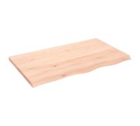 vidaXL Encimera de baño madera maciza sin tratar 100x60x(2-4) cm Natural