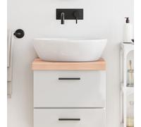 vidaXL Encimera de baño madera maciza sin tratar 40x30x(2-6) cm