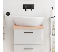 vidaXL Encimera de baño madera maciza sin tratar 40x40x(2-4) cm
