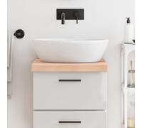 vidaXL Encimera de baño madera maciza sin tratar 40x60x(2-6) cm
