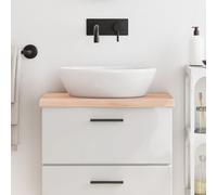 vidaXL Encimera de baño madera maciza sin tratar 60x30x(2-4) cm