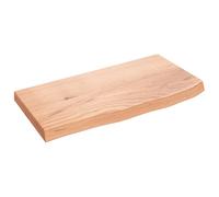 vidaXL Encimera de Baño, Tablero Plegable de Mesa, Encimera de Estantería Escritorio, Encimera para Armario, Madera Maciza Tratada Marrón Claro