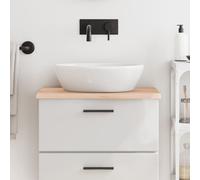 vidaXL Encimera de baño Tablero de madera maciza sin tratar 60x30x2 cm