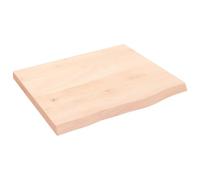 vidaXL Encimera de baño Tablero plegable Madera maciza sin tratar 60x50x(2-4) cm
