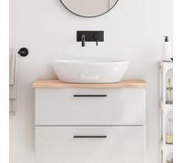 vidaXL Encimera de baño madera maciza sin tratar 80x30x2 cm