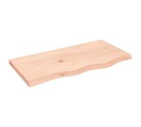 vidaXL Encimera de baño Madera Maciza sin Tratar 80x40x(2-4) cm