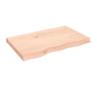 vidaXL Encimera de baño madera maciza sin tratar 80x50x(2-6) cm