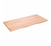 vidaXL Encimera de baño Madera Maciza tratada marrón Claro 100x50x2 cm