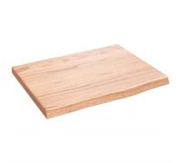 vidaXL Encimera de baño Madera Maciza tratada marrón Claro 40x30x2 cm