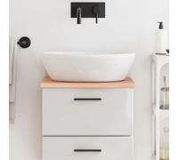 vidaXL Encimera de baño Madera Maciza tratada marrón Claro 40x40x2 cm