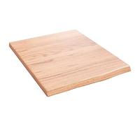 vidaXL Encimera de baño Madera Maciza tratada marrón Claro 40x50x2 cm