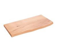 vidaXL Encimera de baño Madera Maciza tratada marrón Claro 60x30x2 cm