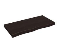 vidaXL Encimera de baño Madera tratada marrón Oscuro 100x50x(2-6) cm
