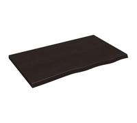 vidaXL Encimera de baño Madera tratada marrón Oscuro 100x60x(2-4) cm