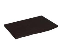 vidaXL Encimera de baño Madera tratada marrón Oscuro 60x40x(2-4) cm