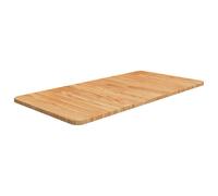 vidaXL Encimera de baño marrón claro madera maciza tratada 80x40x1,5cm
