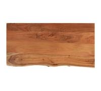 vidaXL Encimera de baño rectangular tablero de tocador madera maciza de acacia 120x60x2,5 cm
