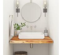 vidaXL Encimera de baño rectangular madera maciza acacia 80x60x2,5 cm