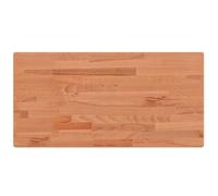 vidaXL Encimera de Baño, Tablero de Lavabo Estante, Encimera de Tocador Armario, Encimera para Casa, Madera Maciza de Haya 100x50x1,5 cm
