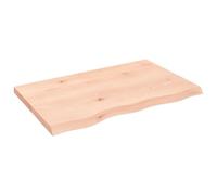 vidaXL Encimera de baño madera maciza sin tratar 80x50x(2-4) cm