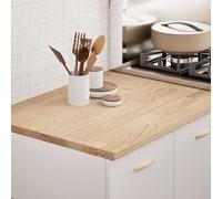 vidaXL Encimera de cocina rectangular madera maciza roble