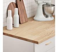 vidaXL Encimera de cocina rectangular madera maciza roble