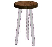 vidaXL Encimera Marrón Oscuro Ø 30 x 4 cm Madera de Roble Sólido