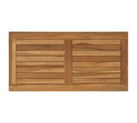 vidaXL Encimera Rectangular Madera de Teca Maciza Natural