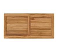 vidaXL Encimera Rectangular Madera de Teca Maciza Natural