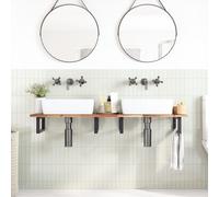vidaXL Encimera tocador baño madera acacia acabado aceite 140x40x2 cm