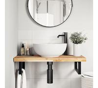 vidaXL Encimera tocador baño madera maciza acacia sin tratar 80x40x4cm