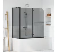 vidaXL Enclosure de Ducha Bi-Folding Manual Transparente Oscuro