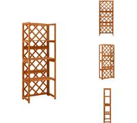 vidaXL Enrejado con estantes, 55x30x140 cm, madera maciza de abeto - Arco para rosales, celosías y pérgolas