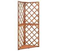 vidaXL Enrejado de esquina madera maciza de abeto 50x50x145 cm